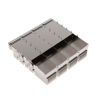 Amphenol UE36-B46200-06A4A Compatible LINK-PP QSFP-DD 1x4 Cage With Heat Sink Connector Press-Fit Through Hole Right Angle