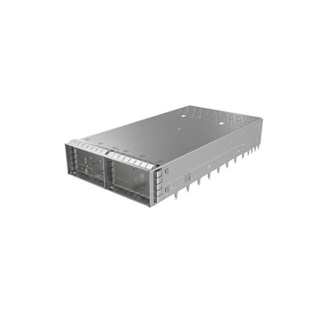 Amphenol UE62B2620021E1 Compatible LINK-PP 1x2 QSFP Cage Connector Press-Fit Panel Mount Through Hole Right Angle