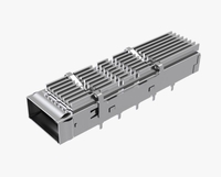 Amphenol UE36C1650005A2A Compatible LINK-PP LP11GC01030M QSFP-DD 1x1 Cage With Heat Sink EMI Spring Finger