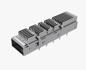 Amphenol UE36C1650005A3A Compatible LINK-PP LP11GC01030M QSFP-DD 1x1 Cage With Heat Sink EMI Spring Finger