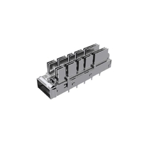 Amphenol UE36C1621106A4A Compatible LINK-PP QSFP-DD 1x1 Cage With Heat Sink Connector Press-Fit Through Hole