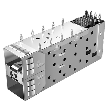 Compatibel met Amphenol UE86-3G1620-20361 LINK-PP LP21CC01203 SFP28 2x1 kooi met lichtgeleider EMI-veervinger afbeelding 2
