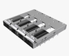 Amphenol UE36C4620105001 Compatible LINK-PP QSFP-DD 1x4 Cage Connector Press-Fit Through Hole Right Angle thumb image 1