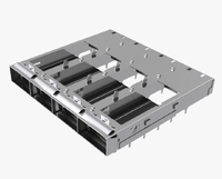 Amphenol UE36C4620105001 Compatible LINK-PP QSFP-DD 1x4 Cage Connector Press-Fit Through Hole Right Angle