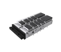 Amphenol UE36C2620005C32 Compatible LINK-PP QSFP-DD 1x2 Cage&Connector With Heat Sink  Press-Fit