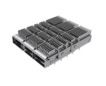 متوافق مع Amphenol UE36C3620005A3A LINK-PP قفص QSFP-DD 1x3 مع موصل مشتت حراري، تركيب بالضغط، فتحة قائمة