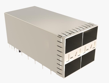 Amphenol UE864T262020361 Compatible LINK-PP LP22CC01203S SFP28 2x2 Cage&Connector With EMI Spring Finger Inner Light Pipe