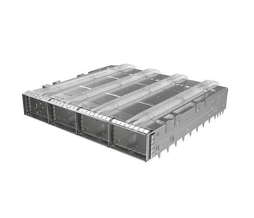 متوافق مع Amphenol UE62C462102021 LINK-PP موصل قفص QSFP 1x4 مع أنبوب إضاءة مزدوج، يُثبّت بالضغط على اللوحة
