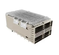 Amphenol U95R2Q5404LLH1B Compatible LINK-PP 2x2 QSFP+ Cage&Connector with Heat Sink Light Pipe Press-Fit