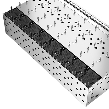 متوافق مع Amphenol UE86-3G8620-20361 LINK-PP LP28CC01203S 2x8 SFP28 قفص وموصل مع أنبوب إضاءة داخلي، زنبرك EMI، صورة إصبع 5