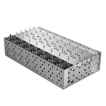 Compatibile con Amphenol UE864G862010361 LINK-PP LP28CC01103S Gabbia e connettore SFP28 2x8 con guida di luce interna/esterna e dito a molla EMI (immagine 4)