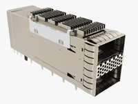 Amphenol U95R175407LLH1B-compatibel LINK-PP QSFP56 Cage Ganged (2x1) Connector Press-Fit Through Hole