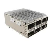 Amphenol U95R3Q5404LLH1B Compatible LINK-PP 2x3 QSFP+ Cage&Connector with Heat Sink Light Pipe Press-Fit