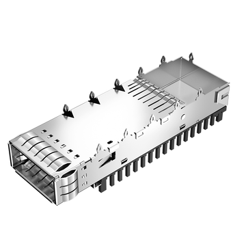 LINK-PP LP11FC01050 QSFP28 Cage 1x1 avec dissipateur thermique, ressort EMI, image 2