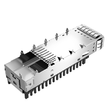 LINK-PP LP11FC01050 QSFP28 Cage 1x1 avec dissipateur thermique, ressort EMI, image 4
