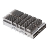 Amphenol UE36-B26200-06A3A Compatible LINK-PP 1x2 QSFP-DD Cage with Heat Sink Connector Press-Fit Through Hole thumb image 1