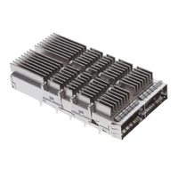 Amphenol UE36-B26200-06A3A Compatible LINK-PP 1x2 QSFP-DD Cage with Heat Sink Connector Press-Fit Through Hole