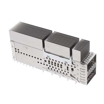 LP21GC010T3 qsfp-dd 2x1 cage&connector with heat sink emi spring finger