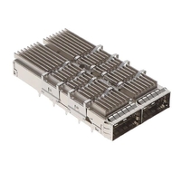 Amphenol UE36-B26200-06A2A Compatible LINK-PP 1x2 QSFP-DD Cage with Heat Sink Connector Press-Fit Through Hole