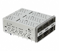 Amphenol U95-Z305-4071-141 Compatible LINK-PP 2x3 QSFP+ Cage&Connector Press-Fit Through Hole