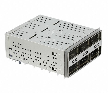 Amphenol U95-Z305-4071-141 Compatible LINK-PP 2x3 QSFP+ Cage&Connector Press-Fit Through Hole