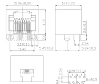 LINK-PP LPJE502-0NNL RJ45 1x1 Connector Tab Up Without Shield Without Led