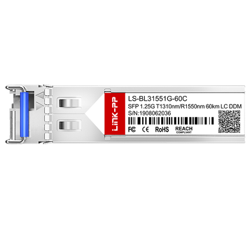 LINK-PP LS-BL31551G-60C 1G SFP BiDi 1310nm-TX/1550nm-RX 60km DOM 심플렉스 LC SMF 광 트랜시버 모듈 이미지 3