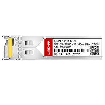 LINK-PP LS-BL553101-10I 155M SFP BiDi 1550nm-TX/1310nm-RX 10km Simplex LC DOM SMF Transceiver Module (Industrial) image 3