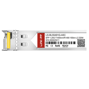 LINK-PP LS-BL55491G-A5C 1G SFP BiDi 1550nm-TX/1490nm-RX 150km DOM 심플렉스 LC SMF 광 트랜시버 모듈 이미지 3