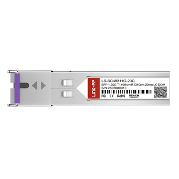 LINK-PP LS-SC49311G-20C 1G SFP BiDi 1490nm-TX/1310nm-RX 20km Simplex SC DOM SMF Optische Transceivermodule afbeelding 3