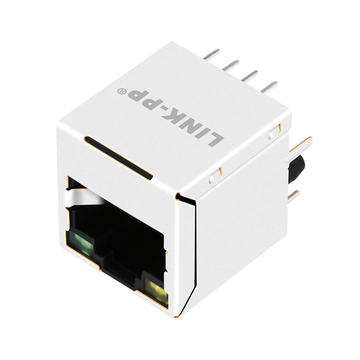 LINK-PP Prise RJ45 verticale LPJDT06206BANL 2.5G Base-T avec aimants intégrés et LED jaune/verte