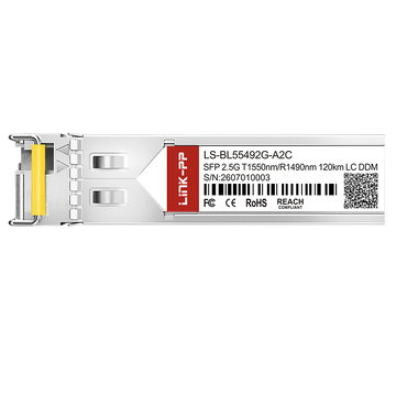 LINK-PP LS-BL55492G-A2C 2.5G SFP BiDi 1550nm-TX/1490nm-RX 120km Simplex LC SMF Modulo ricetrasmettitore ottico immagine 3