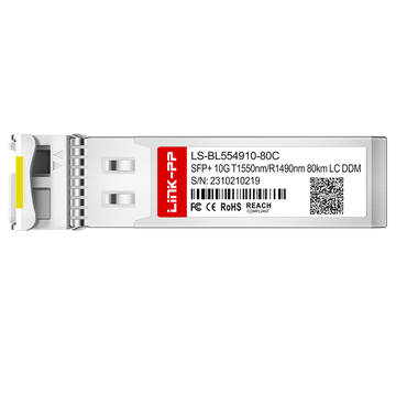 시스코 SFP-10G54-BX80 호환 LINK-PP 10G SFP+ 양방향 1550nm-TX/1490nm-RX 80km 심플렉스 LC DOM SMF 트랜시버 모듈 이미지 3