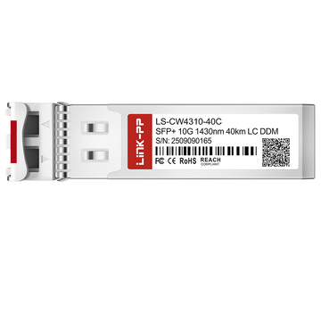 متوافق مع Juniper EX-SFP-10GE-CWE43 LINK-PP صورة 3 لوحدة الإرسال والاستقبال الضوئية أحادية الألياف (SMF) ثنائية الاتجاه LC، بتقنية SFP+ CWDM، بتردد 1430 نانومتر، ومدى 40 كيلومتر، وسرعة 10 جيجابت/ثانية، بتردد 1470 نانومتر.