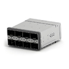 TE 1-2180324-7 مقبس zSFP+ مع قفص مقسم (2x4) ومحمي من التداخل الكهرومغناطيسي، صورة مصغرة 1