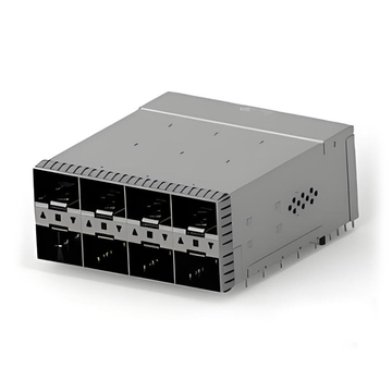 TE 1-2339978-9 zSFP+ stopcontact met kooi-gecombineerde (2x4) perspassing EMI afgeschermde lichtbuis
