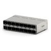 TE 1-2340033-9 zSFP+ behuizing met geïntegreerde connector, 2x8 poorten, press-fit, EMI-afgeschermde lichtgeleider (thumb image 1)