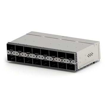 TE 1-2340033-9 zSFP+ Cage Assembly con connettore integrato 2x8 porte tubo luminoso schermato EMI a pressione