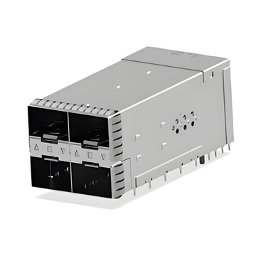 TE 1-2343522-9 zSFP+ レセプタクル（ケージギャング付き、2x2）プレスフィットEMIシールドライトパイプ