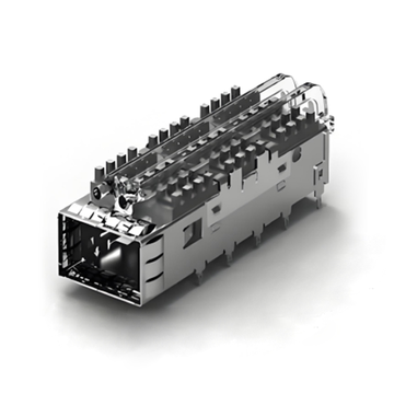 TE 2-2170705-4 Gabbia ZQSFP+ con dissipatore di calore Press-Fit schermato EMI con tubo luminoso
