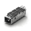 TE 2-2170705-7 Клетка ZQSFP+ с радиатором, запрессованная, с экранированием от электромагнитных помех и световодом, изображение большого пальца 1