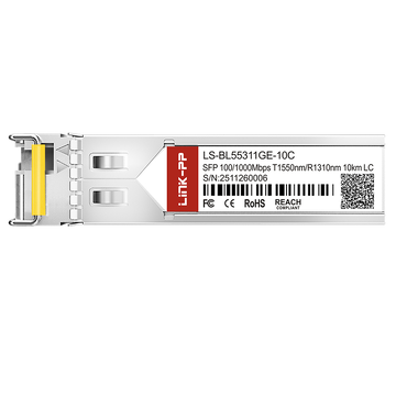 LINK-PP LS-BL55311GE-10C 100/1000Mbps SFP BiDi 1550nm-TX/1310nm-RX 10km LC DOM SMF Transceiver Module image 3