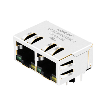 WE 7499121211 Compatible LINK-PP LPJG26906ABNL-2 10/100/1000 Base-T 1x2 Port Lan Ethernet RJ45 Connector Tab Down Green/Yellow LED