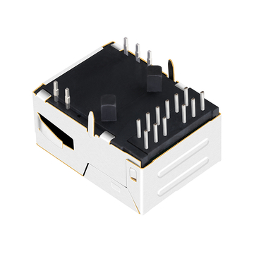 Compatibile con Belfuse L829-1J1T-JM LINK-PP Connettore Magjack RJ45 a basso profilo 2.5G Base-T con linguetta verso l'alto e LED arancioni, verdi e gialli (immagine 3).