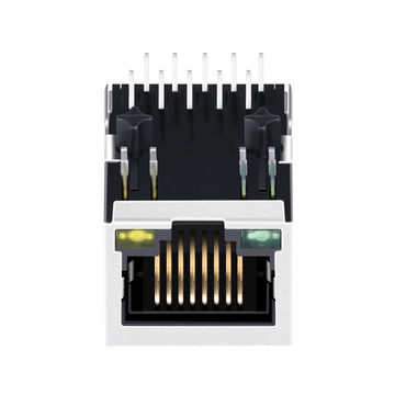 LINK-PP LPJG0820SHENL Модульный разъем RJ45 10/100/1000 Base-T с трансформатором, креплением вниз, зеленым/желтым светодиодом, без электромагнитных помех, пружинным фиксатором (изображение 4).