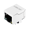 LINK-PP LPJG0820SHENL Модульный разъем RJ45 10/100/1000 Base-T с трансформатором, креплением вниз, зеленым/желтым светодиодом, без пружины для защиты от электромагнитных помех, для большого пальца (изображение 1)
