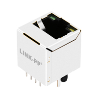 LINK-PP LPJDM4536BHNL 10G Base-T Vertical RJ45 Connector With Integrated Magnetics Green/Yellow Led