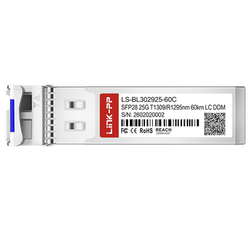 LINK-PP LS-BL302925-60C 25G SFP28 BiDi 1309nm-TX/1295nm-RX 60km Simplex LC DOM SMF Transceiver Module afbeelding 3