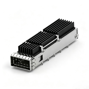Cage QSFP-DD TE 1-2342933-2 1X1 avec dissipateur thermique SAN et ressorts EMI externes