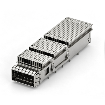 TE 1-2361706-2 QSFP-DD 1X1 Cage With Custom Heat Sink Internal/External EMI Springs